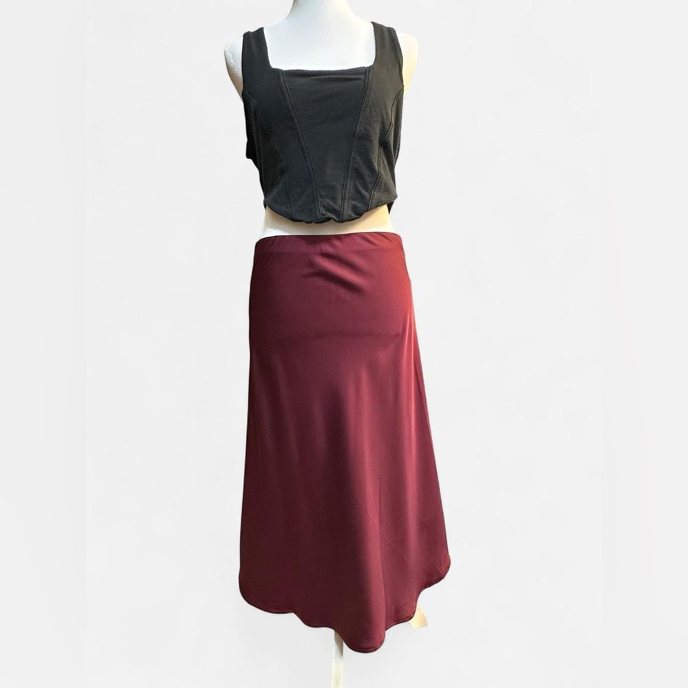 Satin Midi Skirt